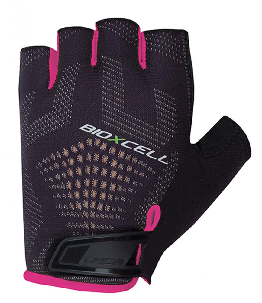 CHIBA BioXCell Super Fly - Radhandschuhe kurz, S, schwarz/pink