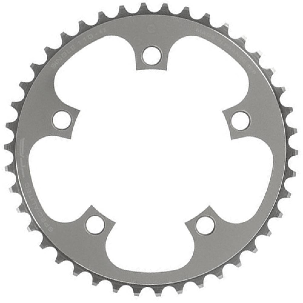 TA Fahrrad Kettenblatt Single, 38 Zähne, silber, 110mm Lochkreis.