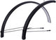 CONTEC Radschutzgarnitur "Splash Protect"nKunststoff, ohne KontaktierungnSB-verpackt, mit Single Clip Befestigung und 3,4mm schwarz gepulverten Stahlstreben, Vorderrad mit Mini Clip XL Sicherheitssystem, 26" - 60mm breit, schwarz matt