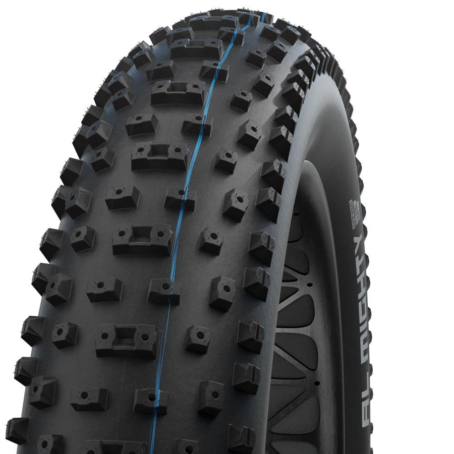 Schwalbe AL MIGHTY Fatbike Reifen für Schnee und Schlamm, Evolution Line mit SpeedGrip Profil.