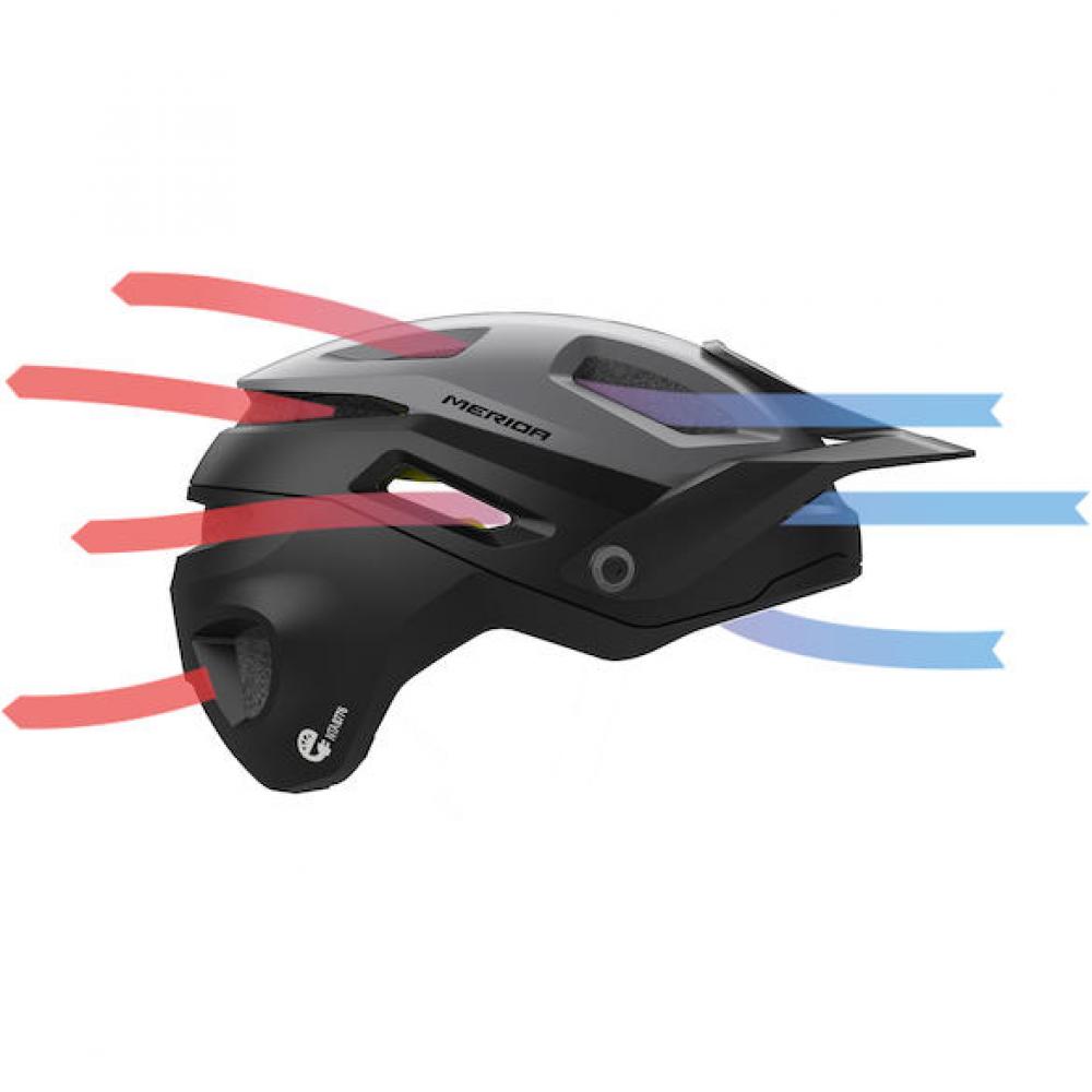 Merida Helm Pector ME-1 58-61cm Schwarz/grau - sicherer Trail- und E-Bike-Helm mit MIPS & BOA