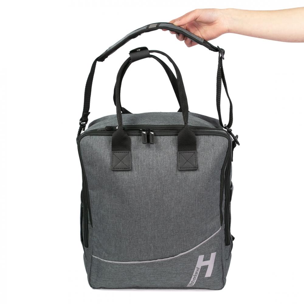 Haberland Bike-Rucksack More Than Work anthrazit - vielseitige Gepäckträger-Tasche und Rucksack