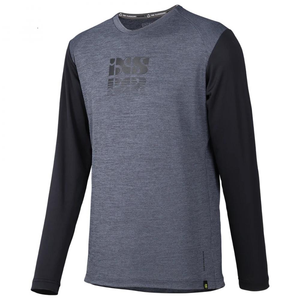 IXS Sports Division iXS Trigger X Kids Jersey KM graphite/black - atmungsaktives Kinder-Bikejersey