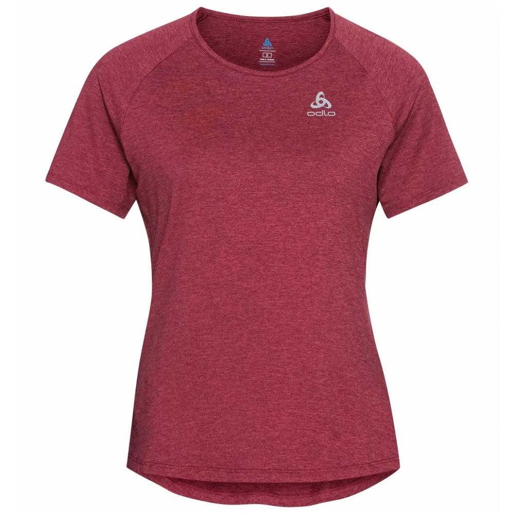 Odlo Women´s T-shirt crew neck s/s RUN EASY holly berry melange Größe M