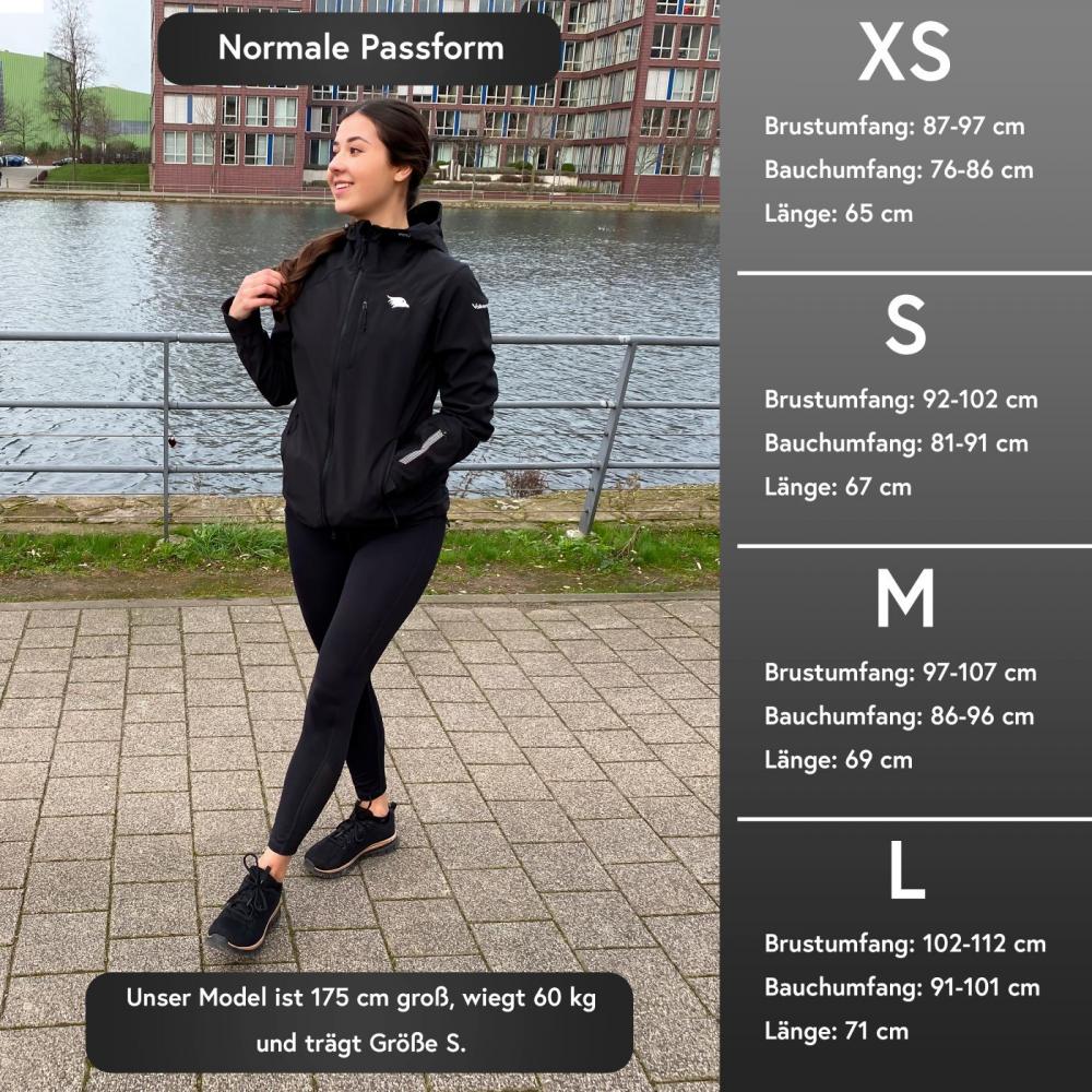 Valkental Damenjacke Softshell 4XL schwarz