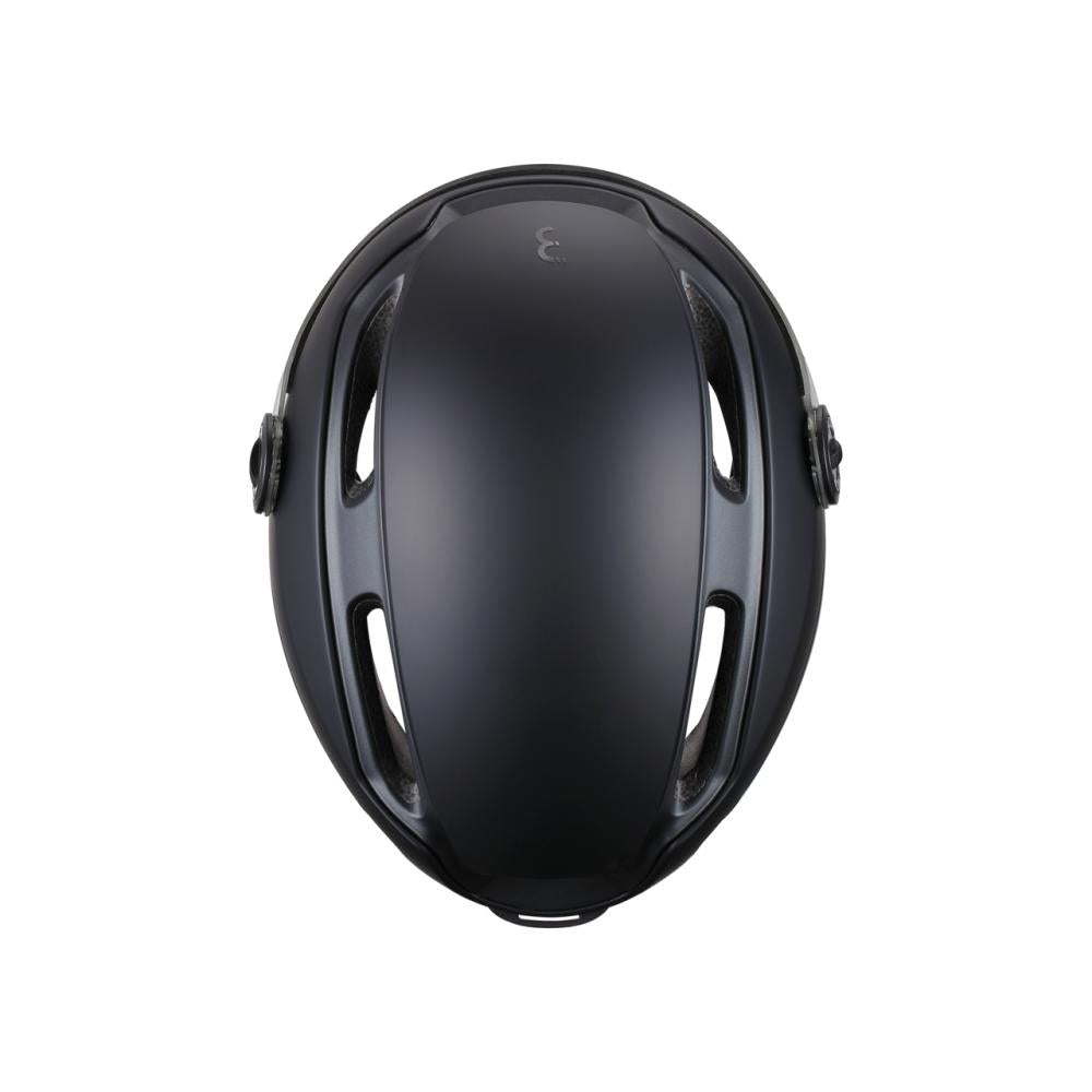 BBB Cycling Helm Indra Faceshield Smoke Mirror Lens M matt schwarz - sicherer E-Bike-Cityhelm