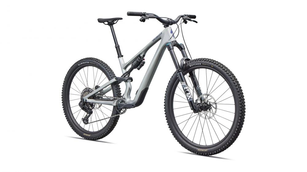 Specialized S-Works Stumpjumper 15 Comp - Shadow Silver/Majolica Blue Metallic - Größe S2 - Mountainbike