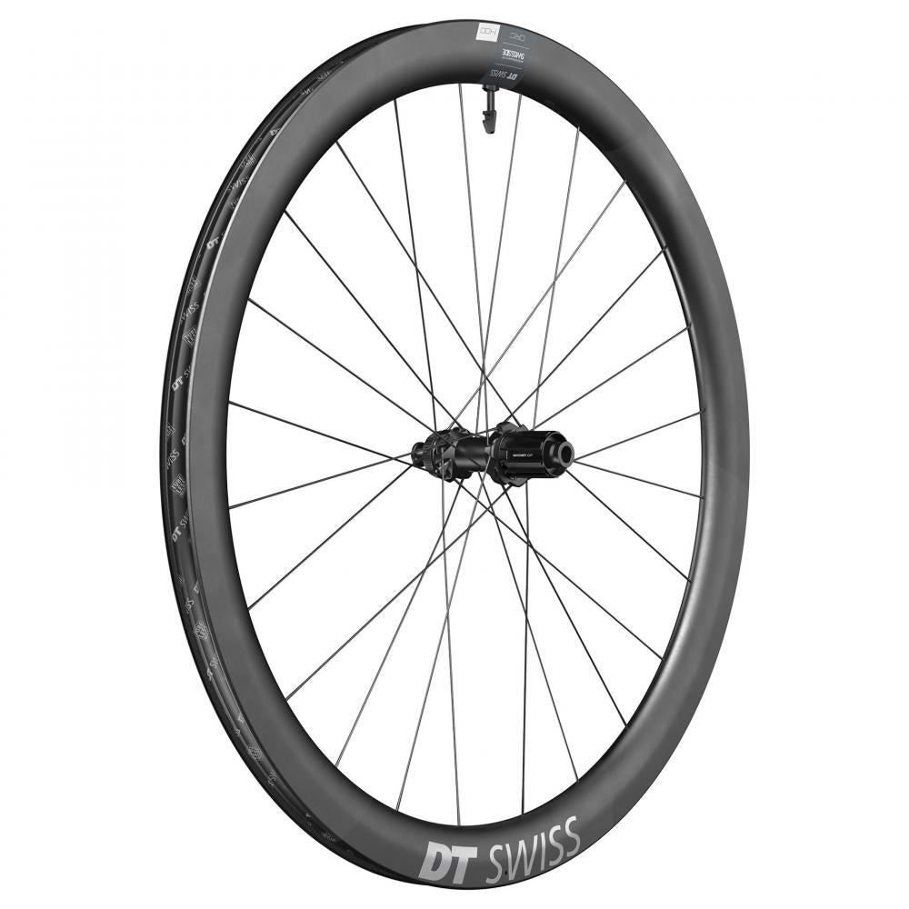 DT Swiss Laufrad CRC 1400 Spline Disc 622 x 22 mm Schwarz - aerodynamisches Carbon-Hinterrad