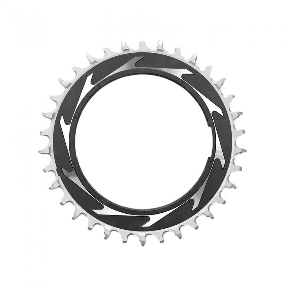 SRAM Kettenblatt T-Type Eagle Powermeter 34T 3 mm, schwarz-silber, für präzise Eagle-Antriebs-Performance.