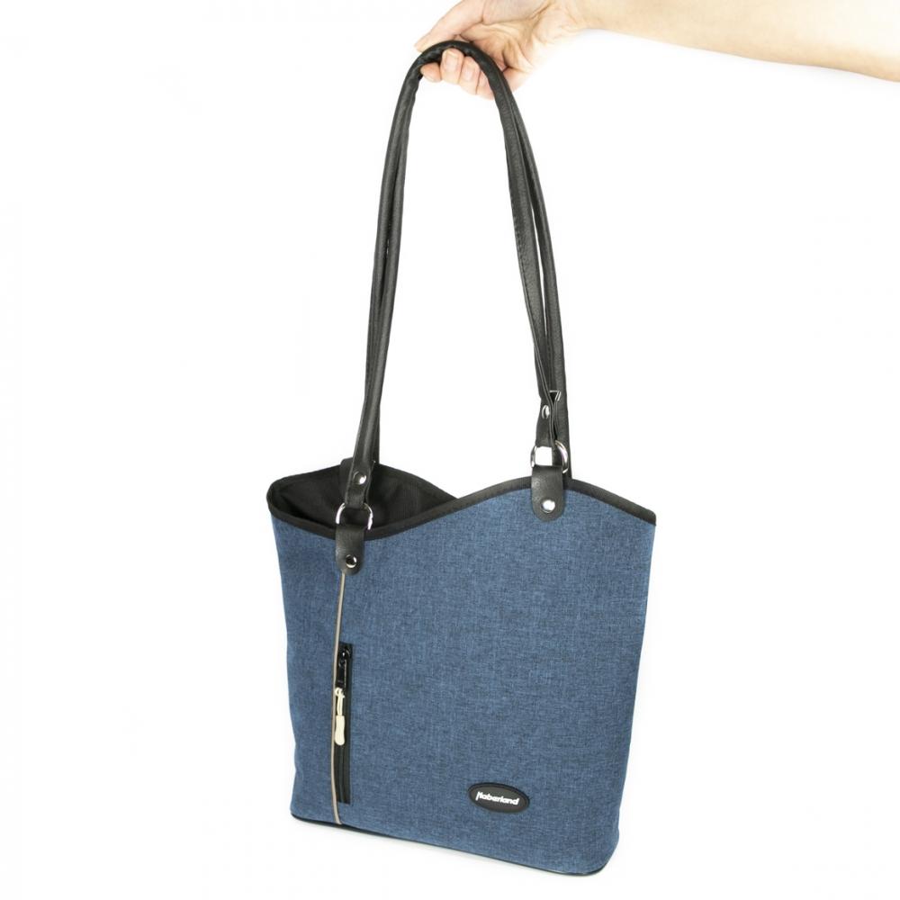 Haberland Lenkertasche Melanie blau - flexible Rucksack-Lenkertasche mit KLICKfix