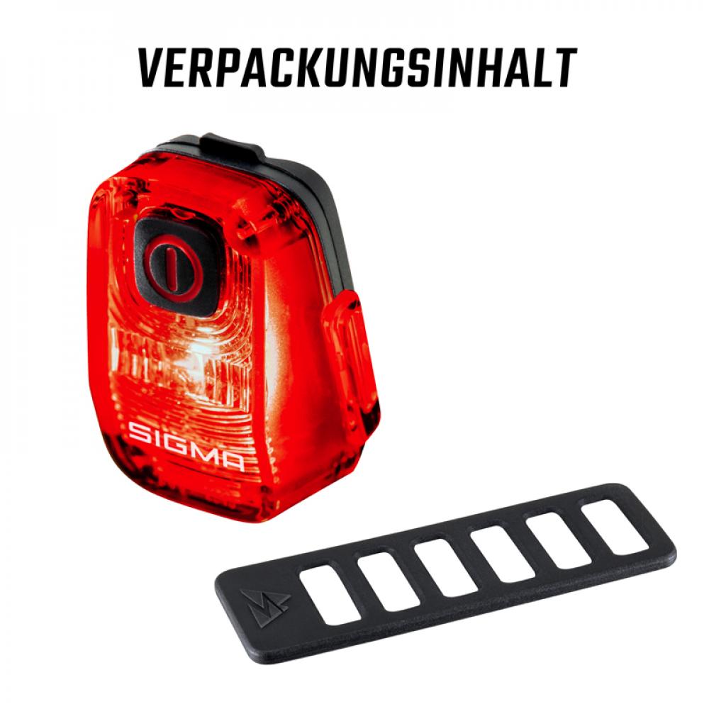 HIRO Sigma Licht HIRO 10 Akku-Rücklicht USB-C Schwarz - StVZO-zugelassen