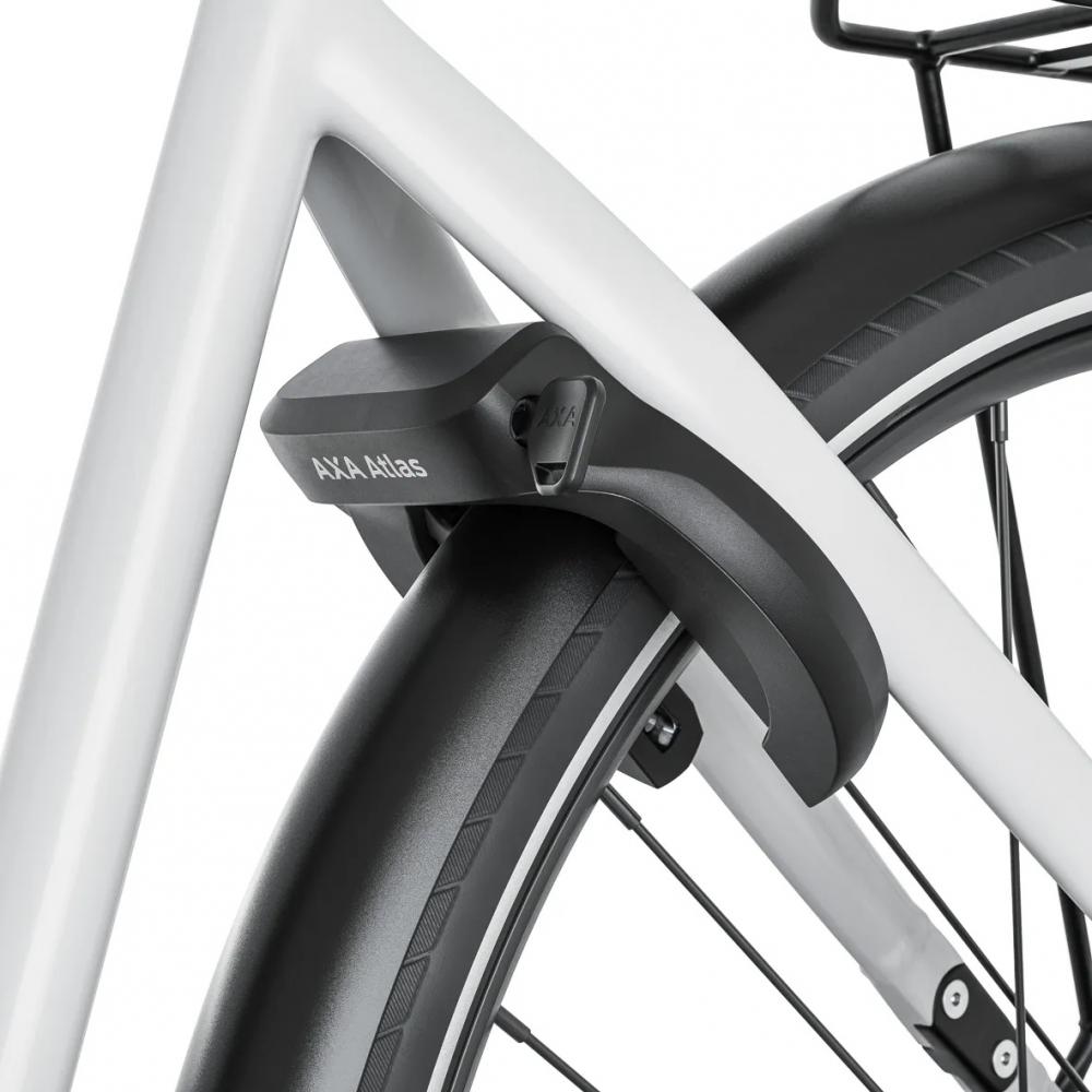 Axa Atlas Rahmenschloss 58 mm Schwarz - Hochsicherheits-Fahrradschloss mit Stahlbügel (direct mount )