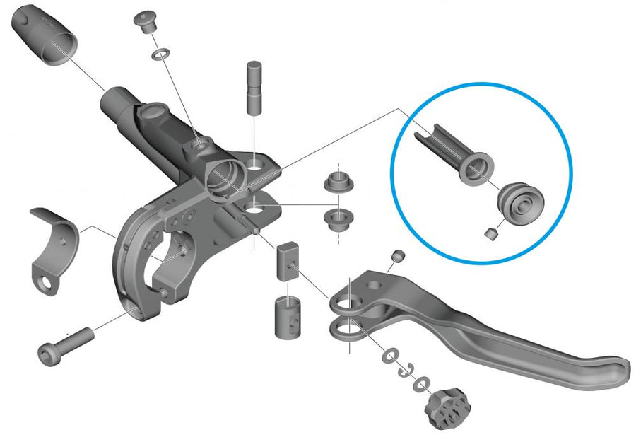 SHIMANO Membran-Einheit BL-T8100 - Ersatzteil für BL-T8100 Bremshebel, 8 g