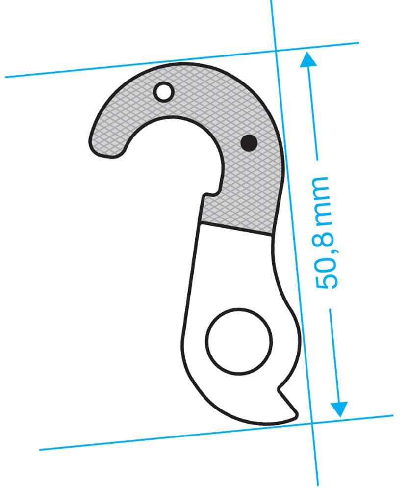 Marwi Schaltauge GH-105 Fahrrad Ersatzteil mit M3 Schraube, Abmessung 50,8mm.