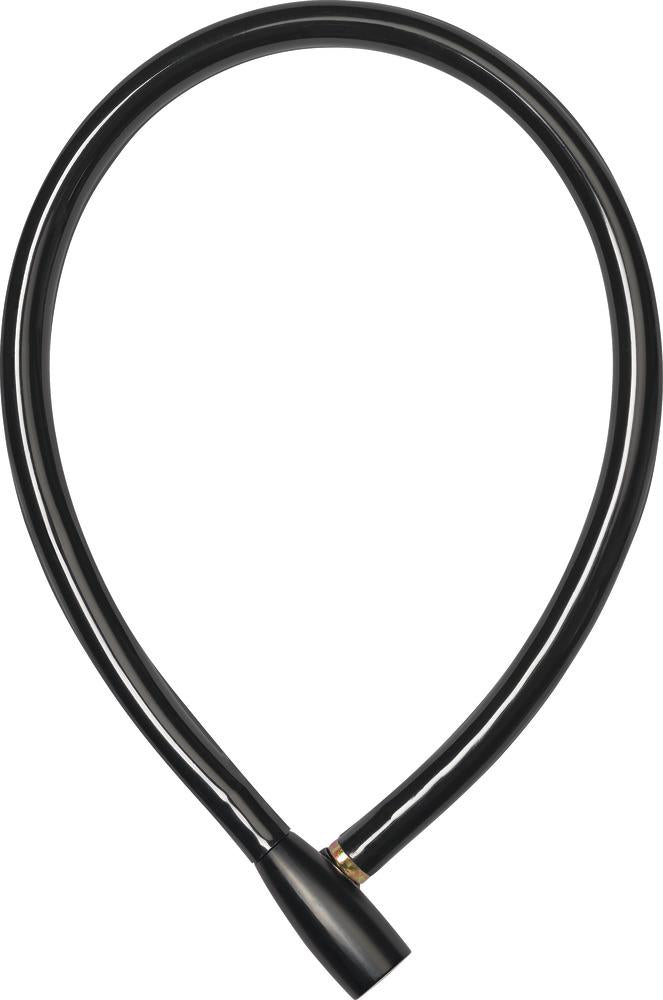 Abus Kabelschloss 3406K - Länge 55 cm, Durchmesser 6 mm, schwarz. Flexibles Stahlkabel für kurze Stopps, leicht und kompakt, inkl. 2 Schlüssel