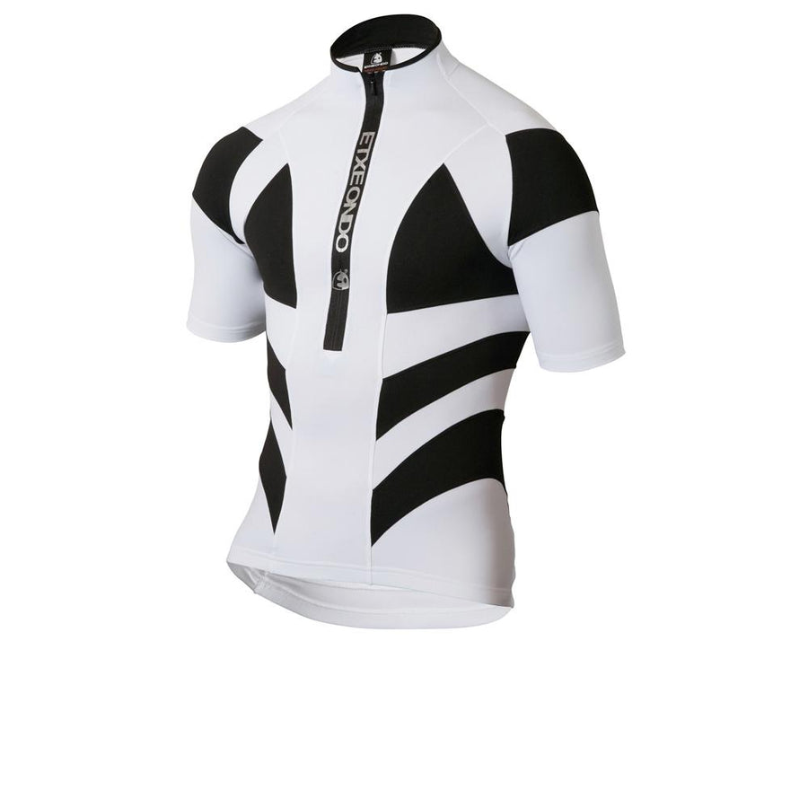 Etxeondo Herren Trikot TRIER Weiß - Sportives Kurzarm-Trikot mit Frontzipp