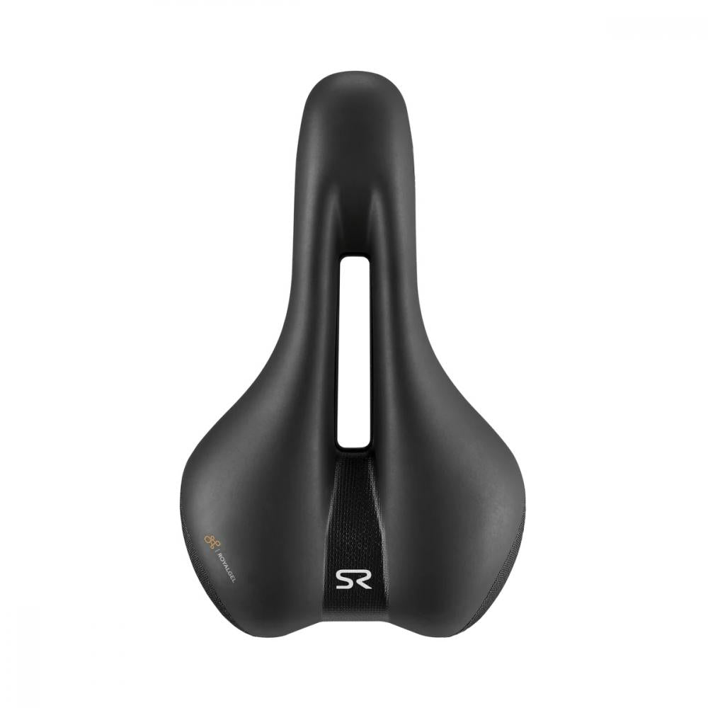 Selle Royal Sattel Ellipse Premium Range schwarz, Unisex, 265x162mm, atletic, mit zentraler Aussparung für Komfort.