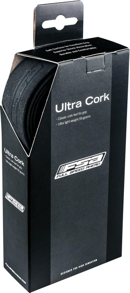 FSA Lenkerband Ultra Cork Einheitsgröße Schwarz - komfortabler Grip für dein Rennrad