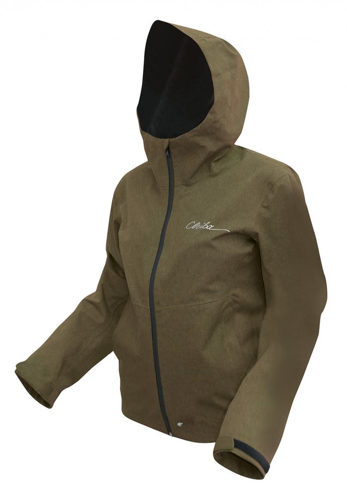 CHIBA Rainjacket Damen - wasserdicht, winddicht, atmungsaktiv, reflektierend, olive, XL