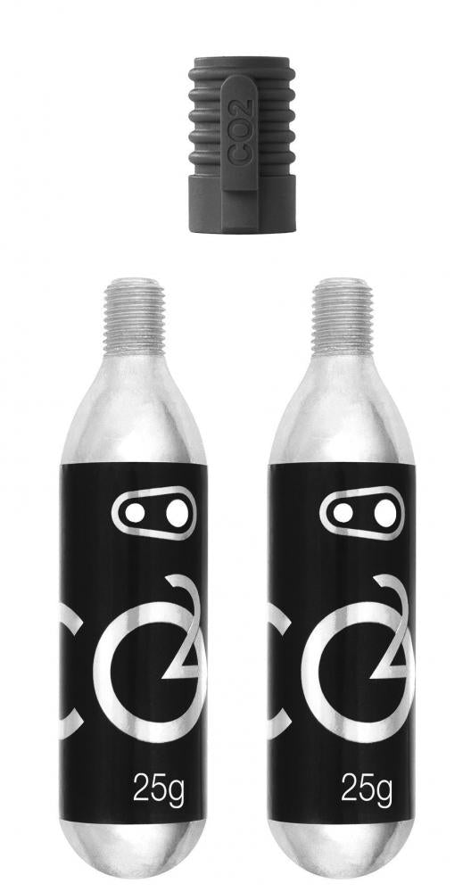 Crankbrothers CO2 Kartuschen 25g mit Gewinde und Aufsatz (VE-2)