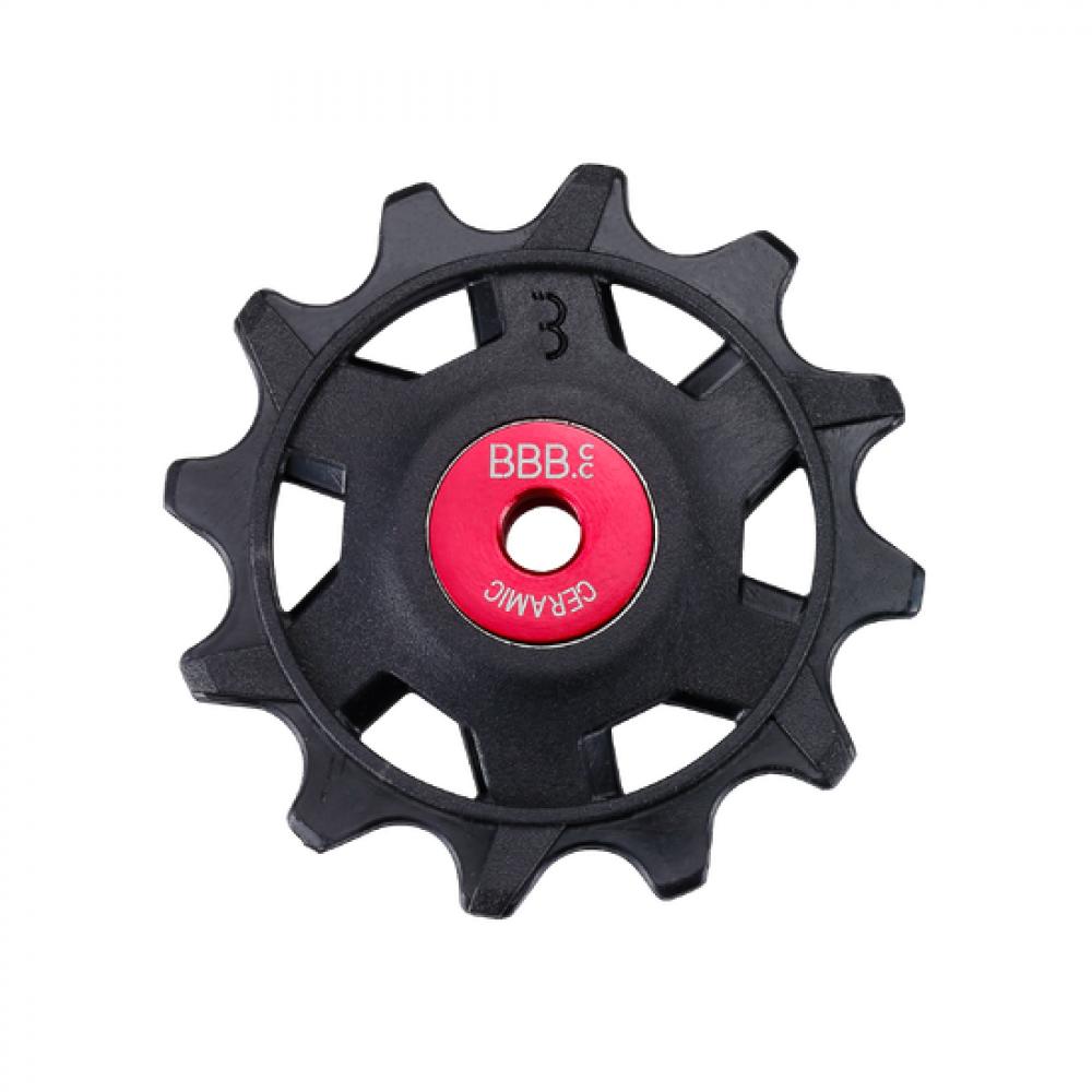 BBB Cycling derailleur pulleys RollerBoys 12T-12T 12Z schwarz - leichte, laufruhige Keramik-Umlenkrollen