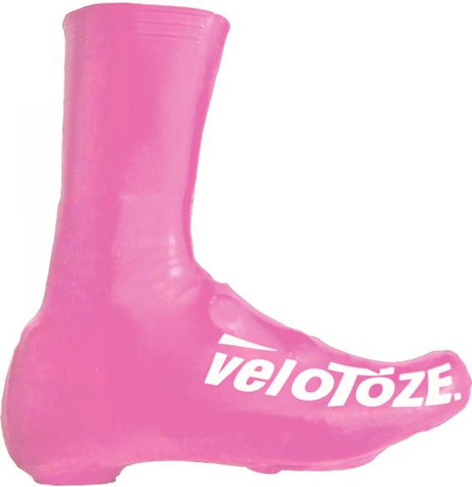 VeloToze Überschuh 2.0 lang pink M - wasserdichter Aero-Überschuh für kalte Tage