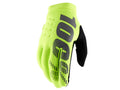 100% Brisker Youth Cold Weather Gloves L fluo yellow - warmer Kinder-Radhandschuh mit Grip