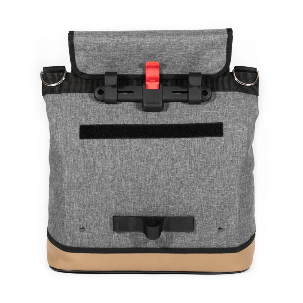 Haberland Einzeltasche Melan I grau - praktische Fahrradtasche mit Kompaktschiene