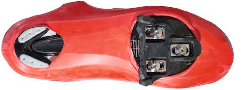 VeloToze Überschuh kurz S/M rot - wasserdichter Aero-Überschuh für Rennradfahrer