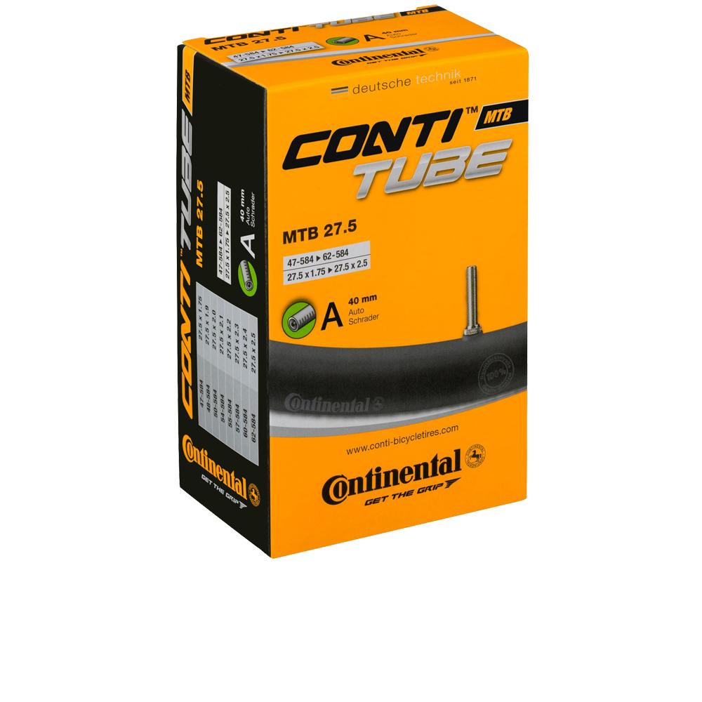 Continental MTB Fahrradschlauch 27.5x1.75-2.40, 40mm Autoventil, 47/62-584, robuster Butylschlauch