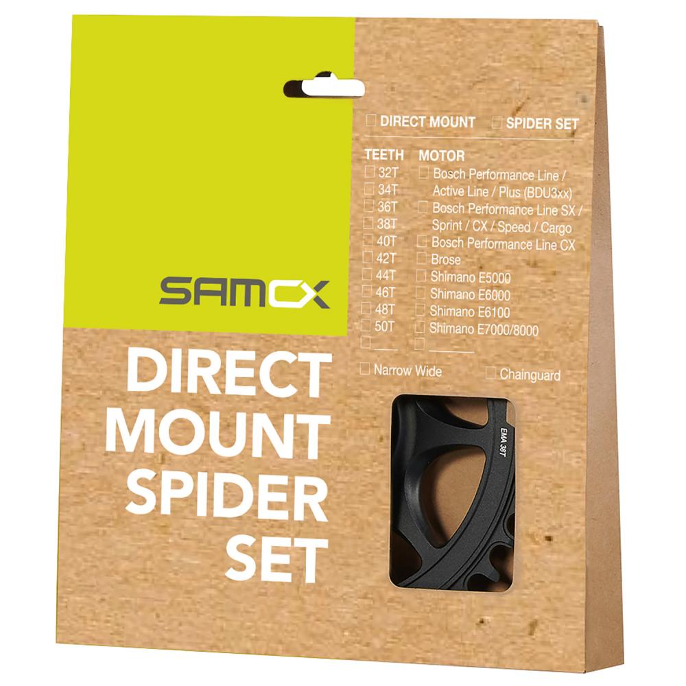 M-Wave by Samox PD-DM-Gen3 Kettenblatt für Bosch Gen.3 Motor, Direct Mount, Stahl, 38 Zähne, schwarz, Kettenlinie 47 mm, kompatibel mit 1/2 x 3/32" & 11/128" Ketten