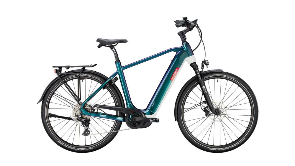 VICTORIA Elektro-Trekkingrad "Manoc 4" (#1), Diamant, 28", flipflop petrol, 1x10-Gang SHIMANO "Deore", 50 cm / S