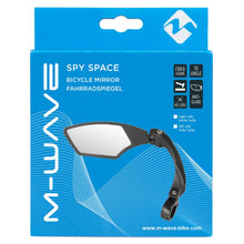 M-Wave Spy Space Fahrradspiegel links, Ø22,2mm, 3D-verstellbar, Echtglas, schwarz, E-Bike geeignet