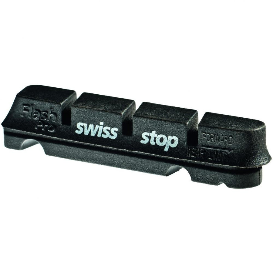 SwissStop FlashPro Bremsbeläge Aluminium Black - Allround Felgenbremsen für Trockenheit und Nässe