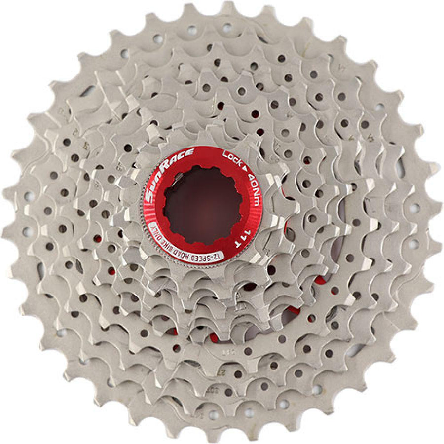 SunRace Kassette 12-fach 11-36Z Silber metallic - CSRZ800 für Road & Gravel