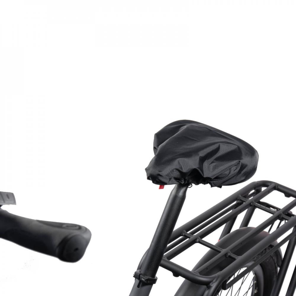 Fahrer Sattelschutz Kappe XL extra breit schwarz für Fahrradsattel.