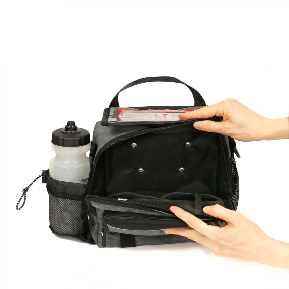 Haberland Lenkertasche 6l Bottle grau - robuste E-Bike-Lenkerbag mit KLICKfix