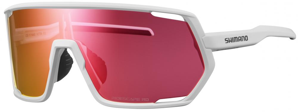 SHIMANO TECHNIUM MATTE WHITE RIDESCAPE RD Brille - robustes Vollranddesign für Radsport