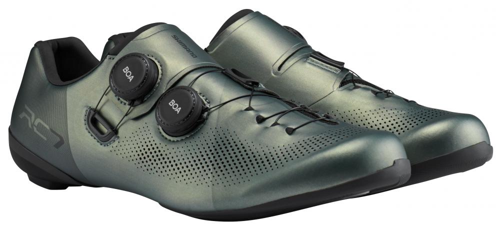 SHIMANO Fahrradschuhe RC703 Herren/Damen Road SPD-SL Fahrradschuhe Größe 45 breit, Grün