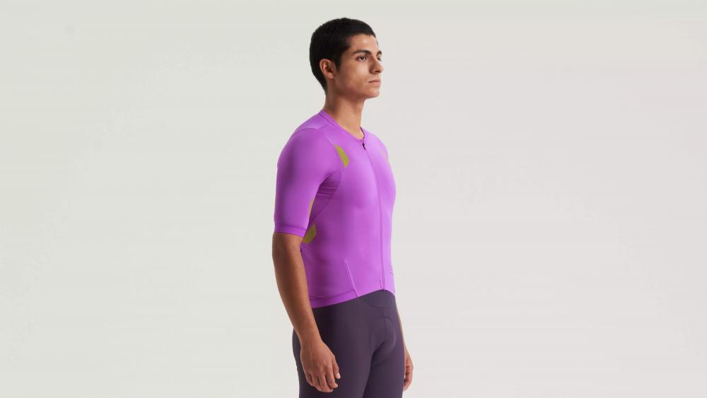 PRIME HYPRVIZ Kurzarm Trikot Herren - High Visibility Fahrradtrikot in Purple Orchid - Jersey