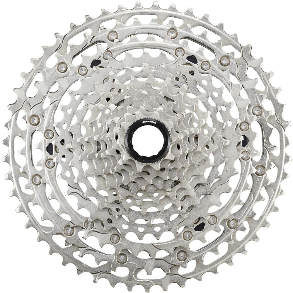 SHIMANO DEORE CS-M6100 12-fach Kassette 10-51Z, silber, große Bandbreite für modernes MTB-Schalten.
