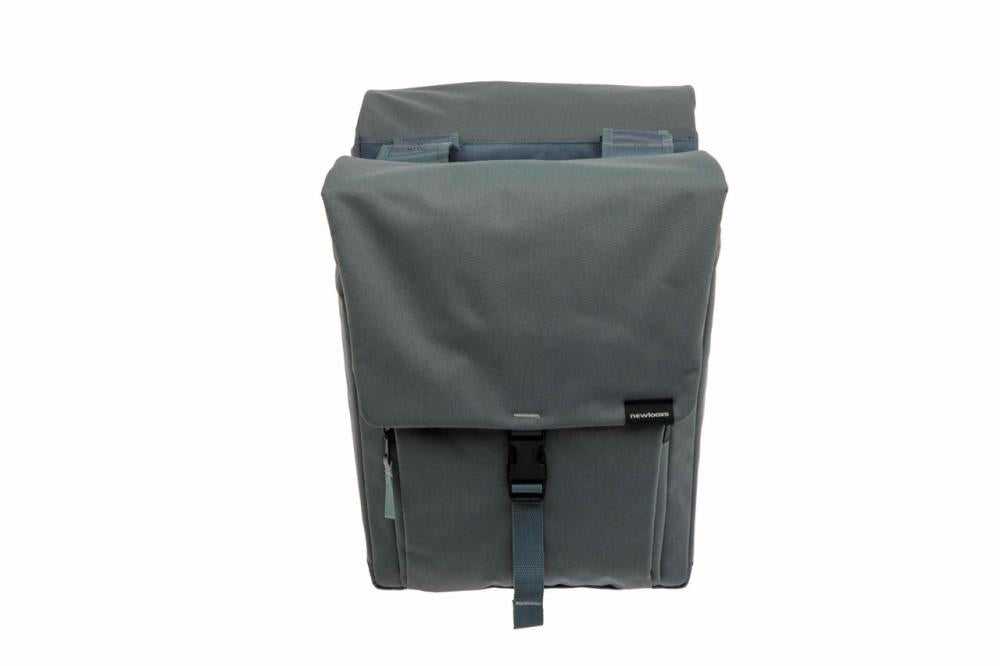 New Looxs Doppelpacktasche Tulum Grey Green Grey - geräumige, wasserabweisende Fahrradtasche