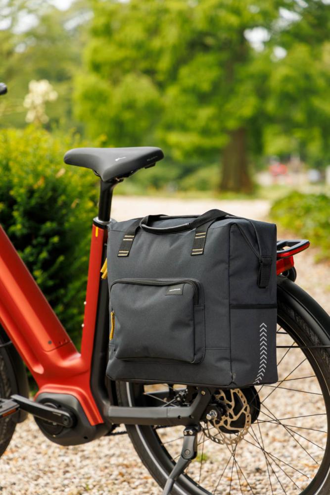 New Looxs Radtasche Tulum Camella Black 24 l Black - praktische Einkaufstasche fürs Fahrrad