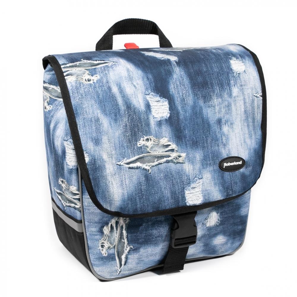 Haberland Einzeltasche Trend L schwarz - geräumige Fahrradtasche mit KLICKfix