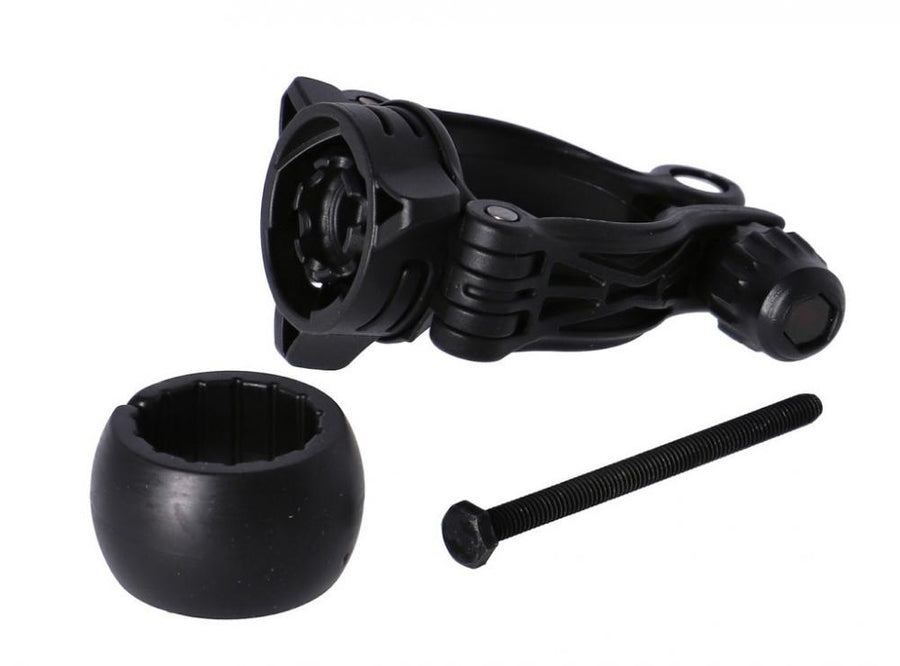 Busch + Müller Bumm Lampenhalter Adapter für IXON Space/Rock mit Schraube, schwarzes Kunststoff-Fahrradzubehör.