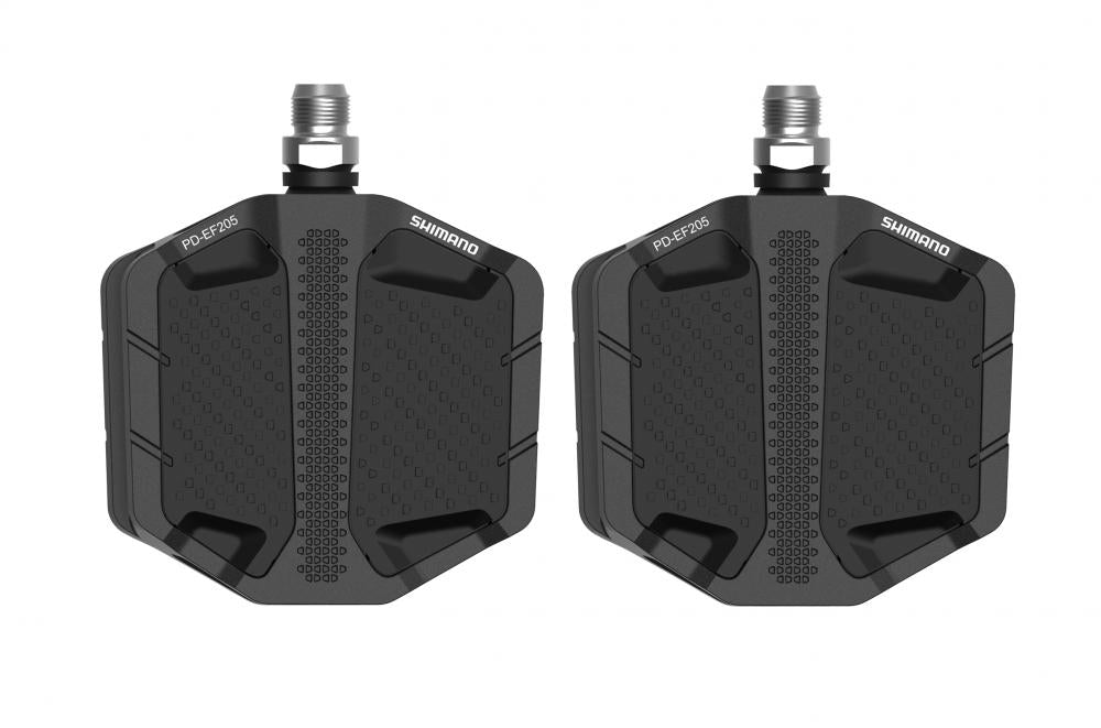 SHIMANO Pedal PD-EF205 Schwarz Flat Pedal - Schwarz
