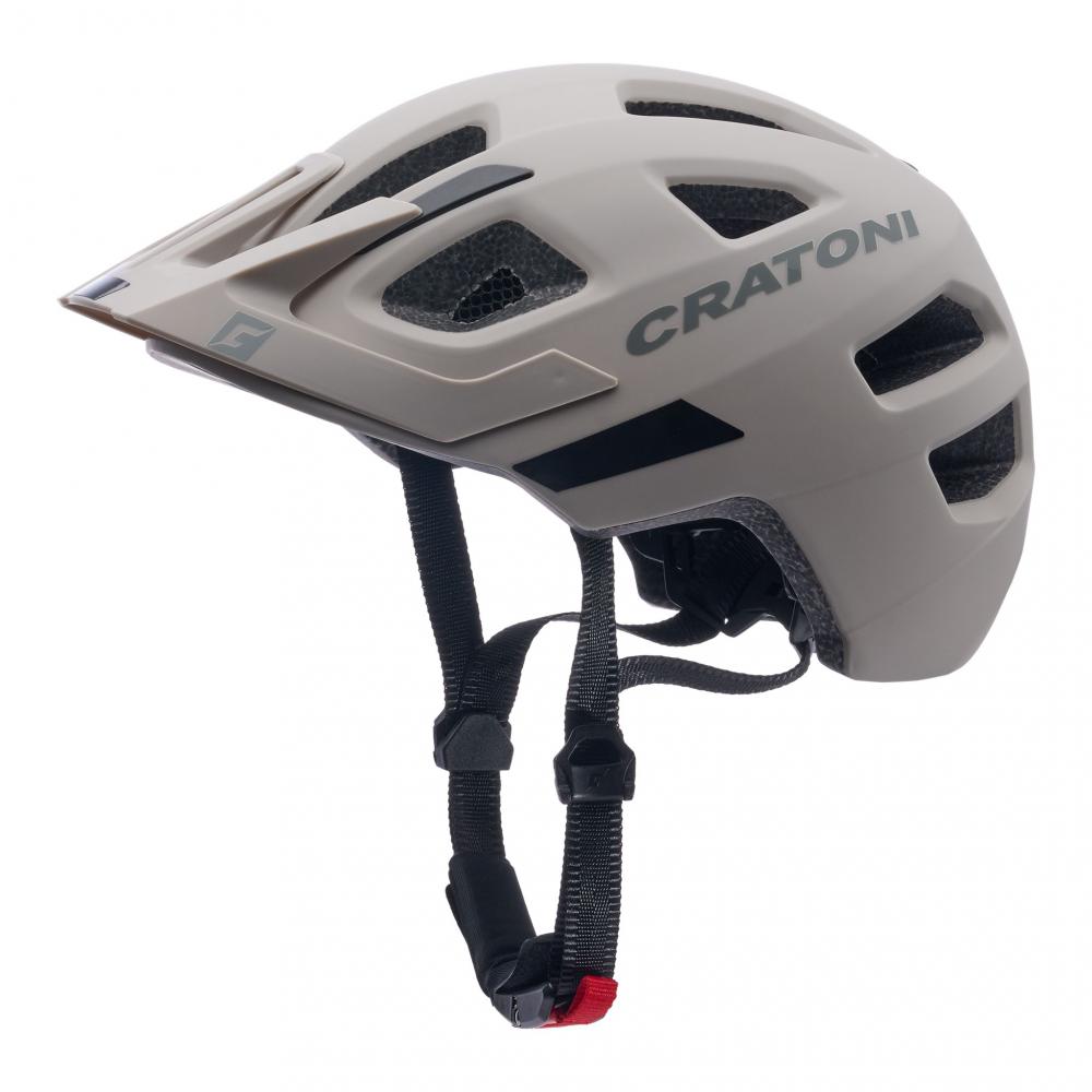 CRATONI Maxster Pro Kinder-Fahrradhelm - Größe S 48-53 cm, Sand Matt, 245 g, Rücklicht, 14 Ventilationsöffnungen, Insektenschutz, RLS 360°, CleanTex