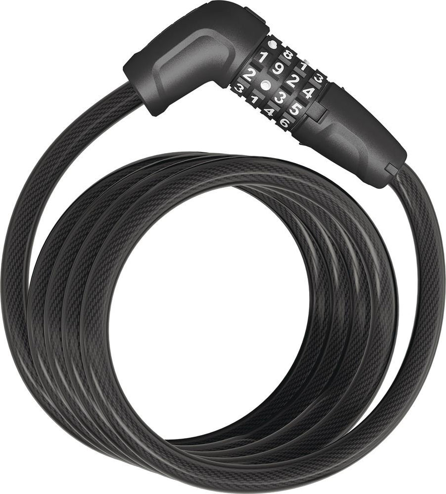 Abus Spiralkabelschloss Numero 5510C Security Level 3 Farbe schwarz Länge 180 cm