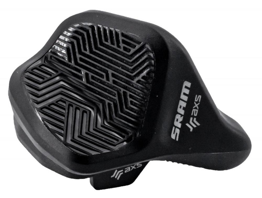 Schwarzer SRAM AXS Controller POD, rechter Schaltpod, leicht, konfigurierbar, mit Logo und Struktur.