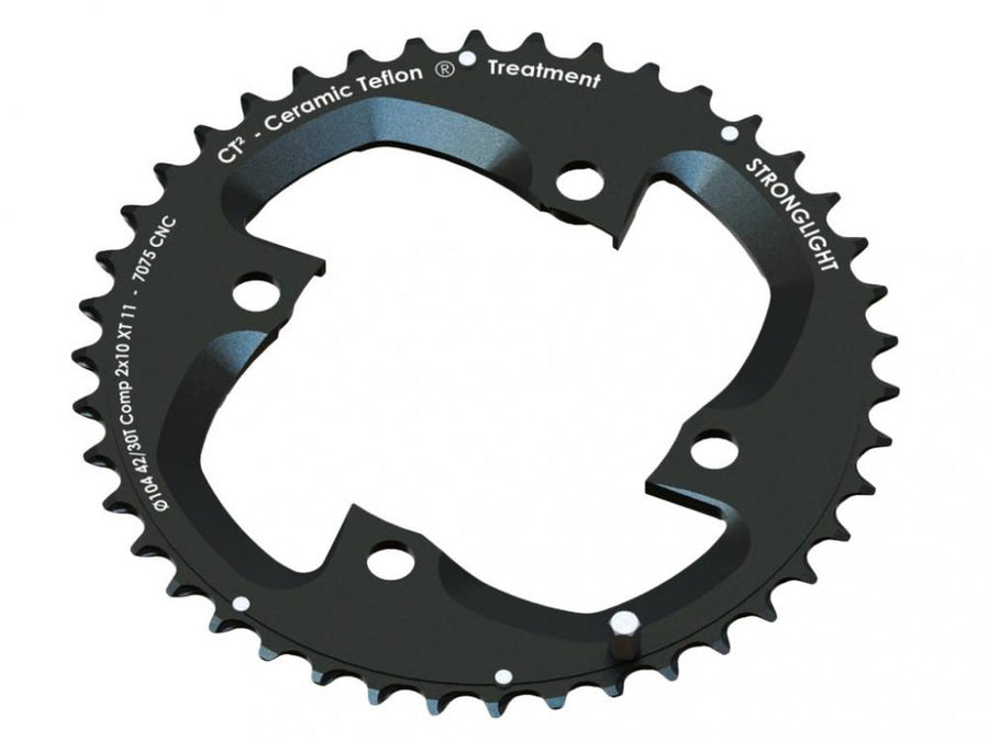 Stronglight Kettenblatt MTB Shimano 2x10 für XT FC M785 4Arm außen 42(30)Z